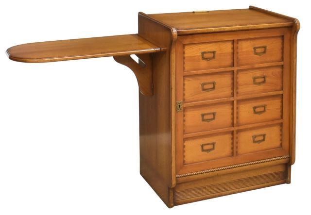 Appraisal: Italian oak office cabinet Assi D'Asolo late th c drop-leaf