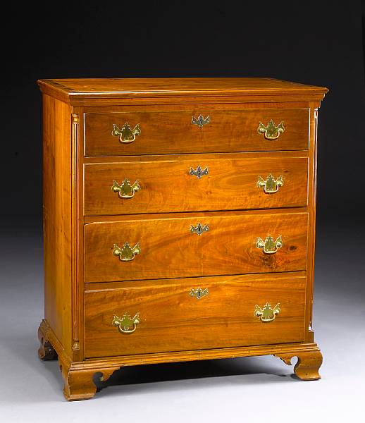 Appraisal: A Chippendale walnut chest of drawers Pennsylvania late th century