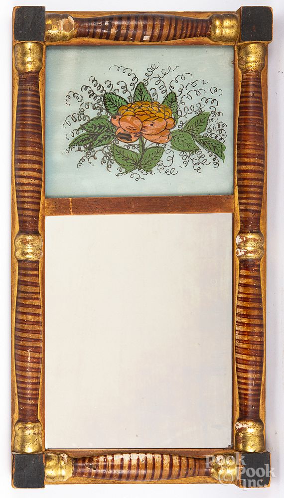 Appraisal: Sheraton painted mirror th c Sheraton painted mirror th c