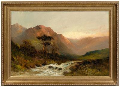 Appraisal: Francis E Jamieson painting British - Highland landscape with river