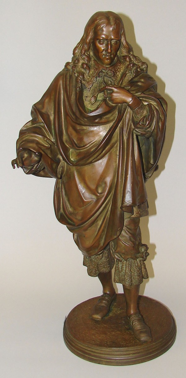 Appraisal: Bronze figure measures t signed Johnson S