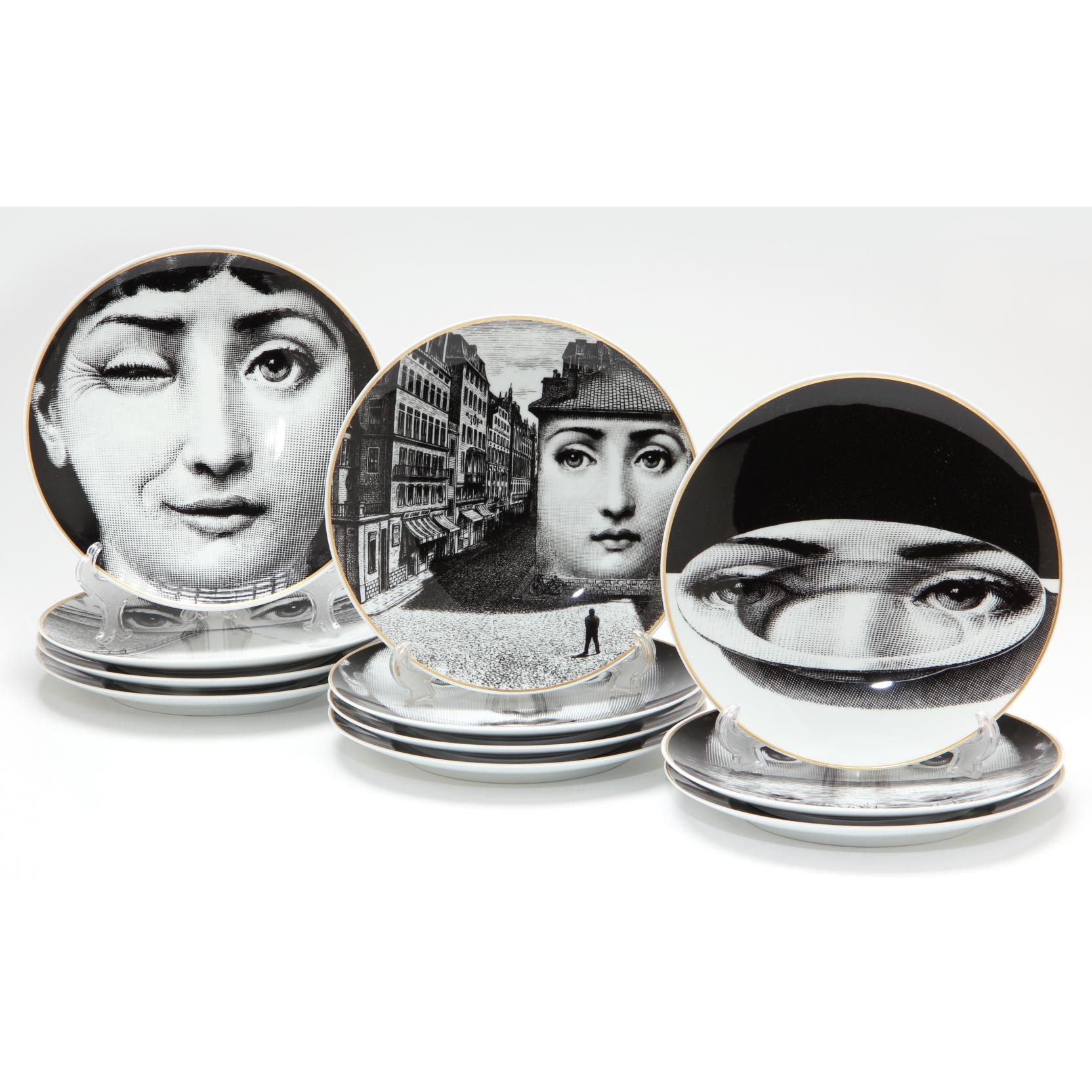 Appraisal: Piero Fornasetti for Rosenthal Julia Collector's Plates each from the