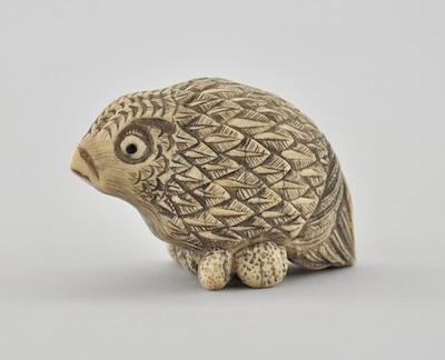 Appraisal: Quail Nesting Eggs Ivory Netsuke Carved with great attention to