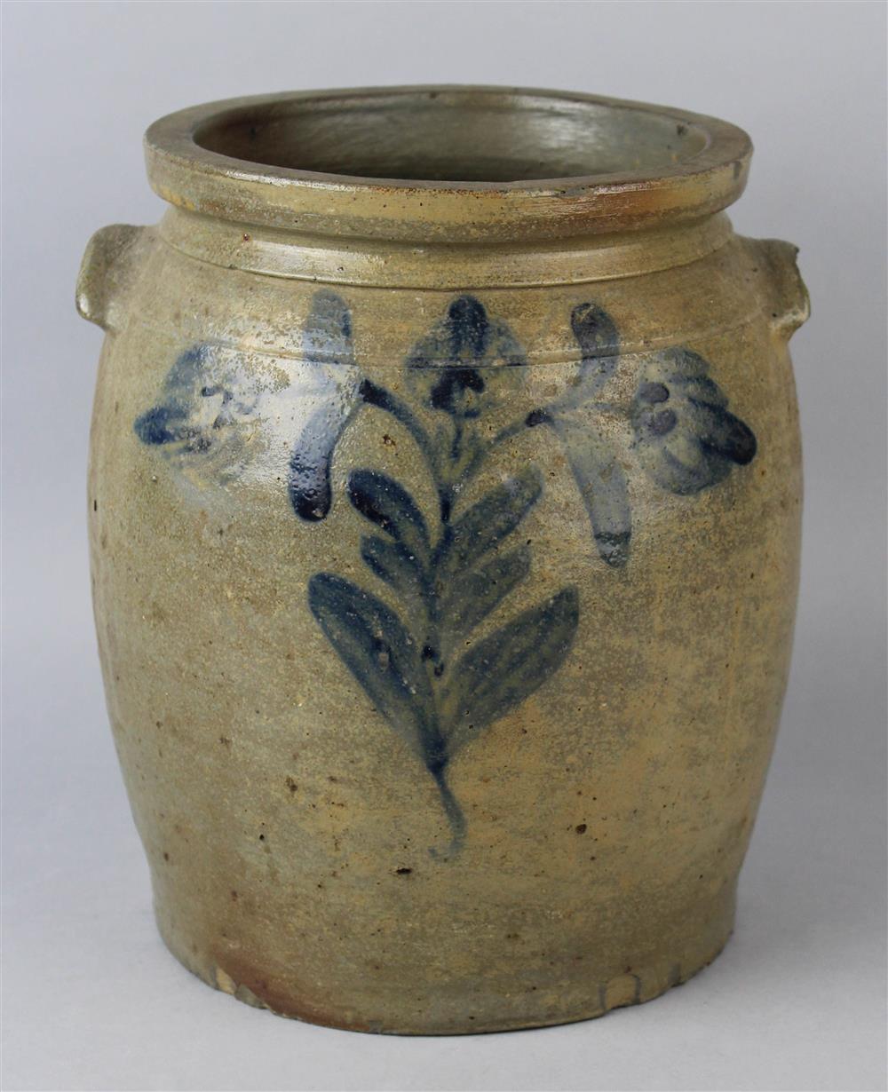 Appraisal: ALEXANDRIA VA B C MILBURN GALLON COBALT DECORATED EARRED JAR