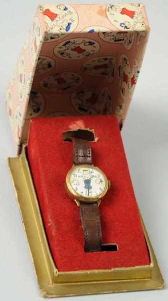 Appraisal: Scarce Popeye Character Wrist Watch Dated Shows Popeye Olive Oyl