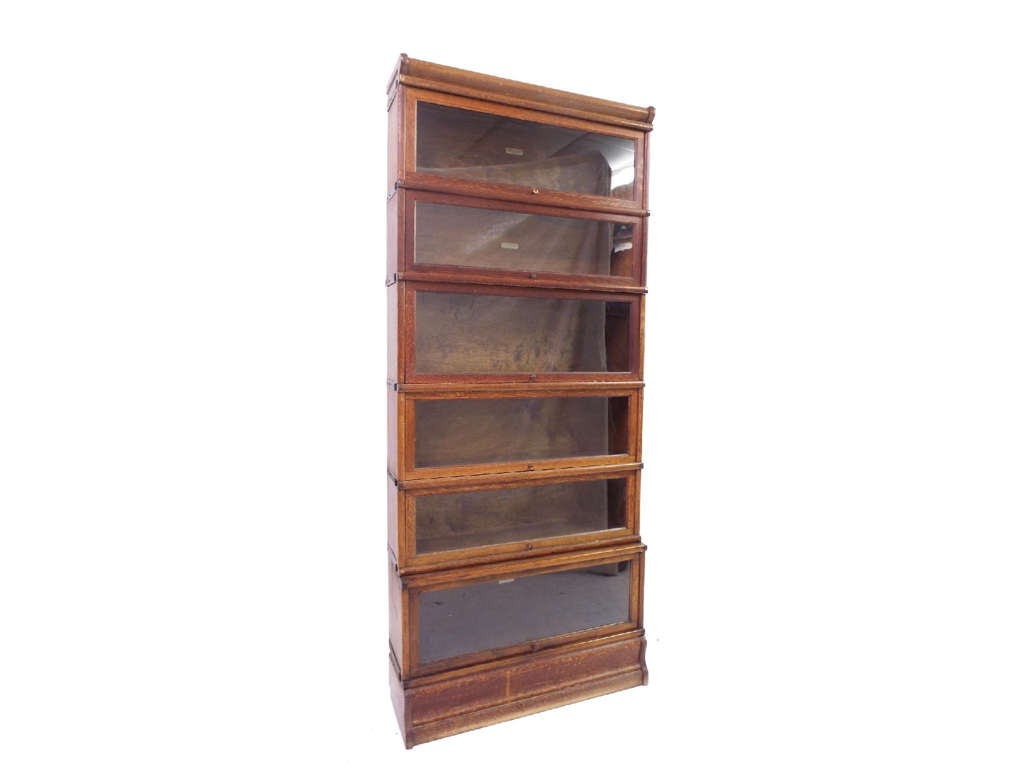 Appraisal: Globe Wernicke oak six section bookcase high