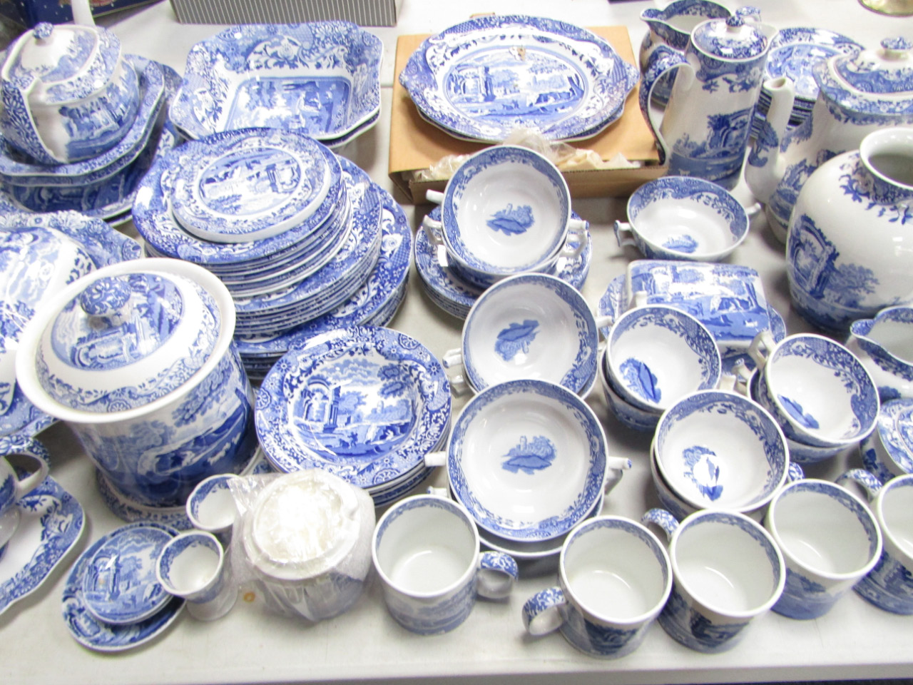 Appraisal: A Copeland Spode blue and white pottery part dinner coffee