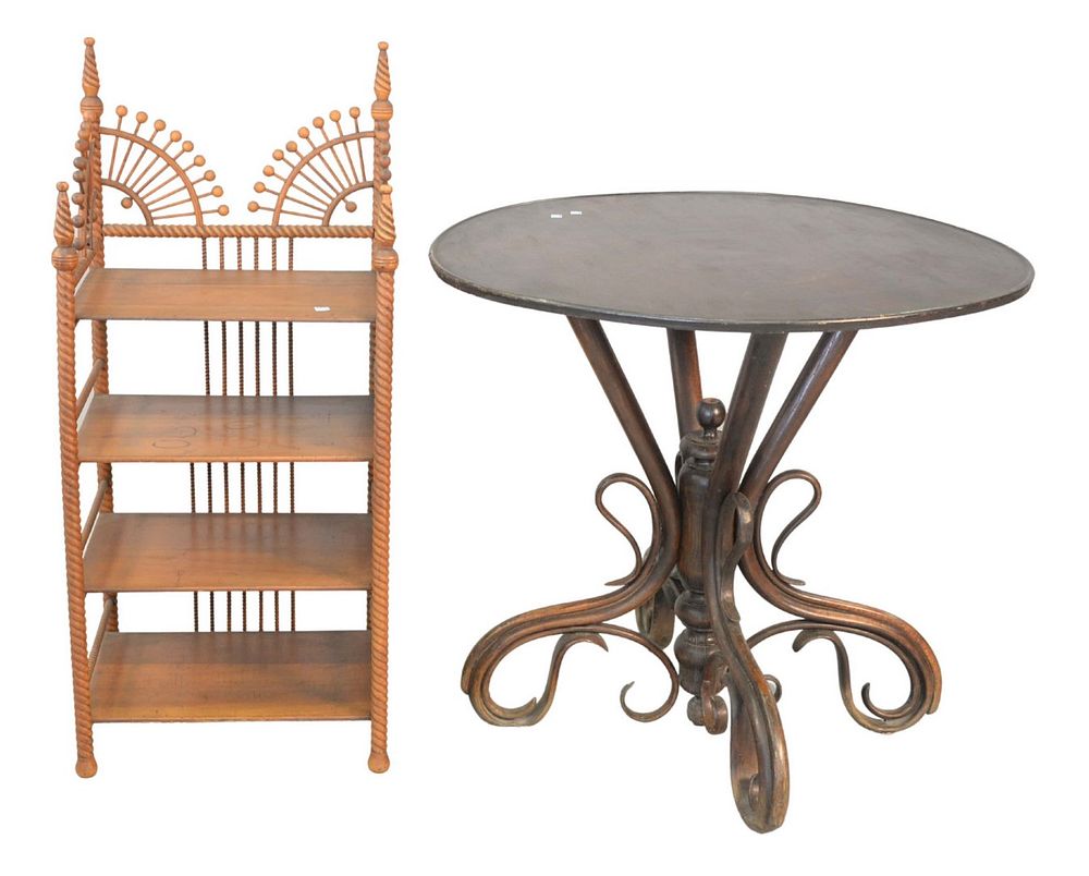 Appraisal: Two Piece Lot to Include Bentwood Round Center Table along