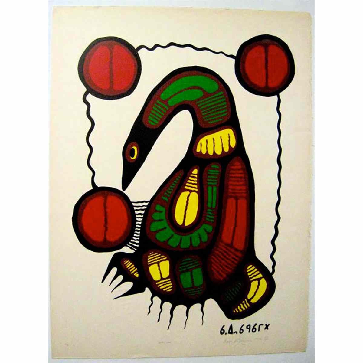 Appraisal: GOYCE KAKEGAMIC NATIVE CANADIAN - NOISY LOON SILKSCREEN SIGNED TITLED