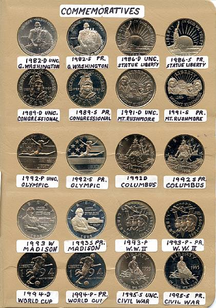 Appraisal: Modern Commemorative Half Dollars Including BU and Proof issues each