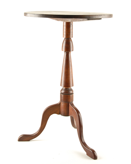 Appraisal: A L th E th C Candlestand Wine Table maple