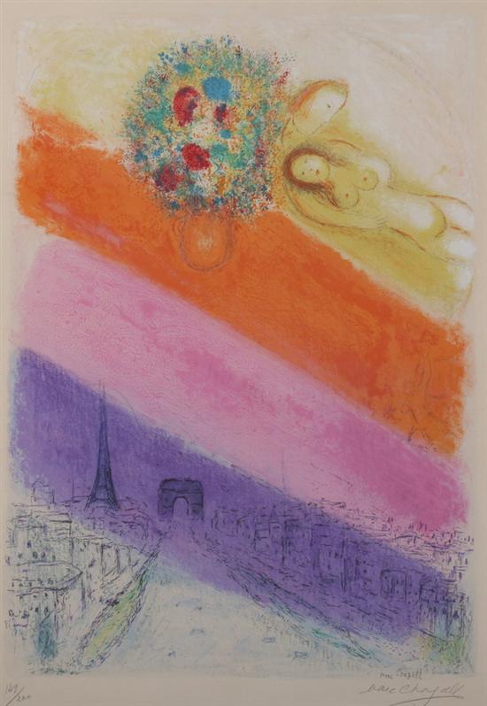 Appraisal: AFTER MARC CHAGALL Russian French - LES CHAMPS-ELYSEES BY CHARLES