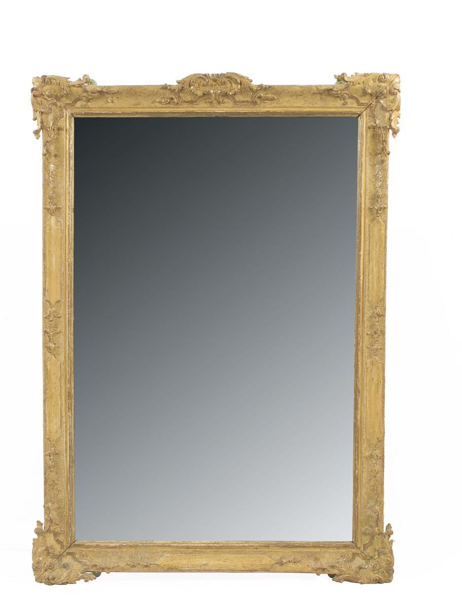 Appraisal: Two rectangular giltwood and gesso mirrors