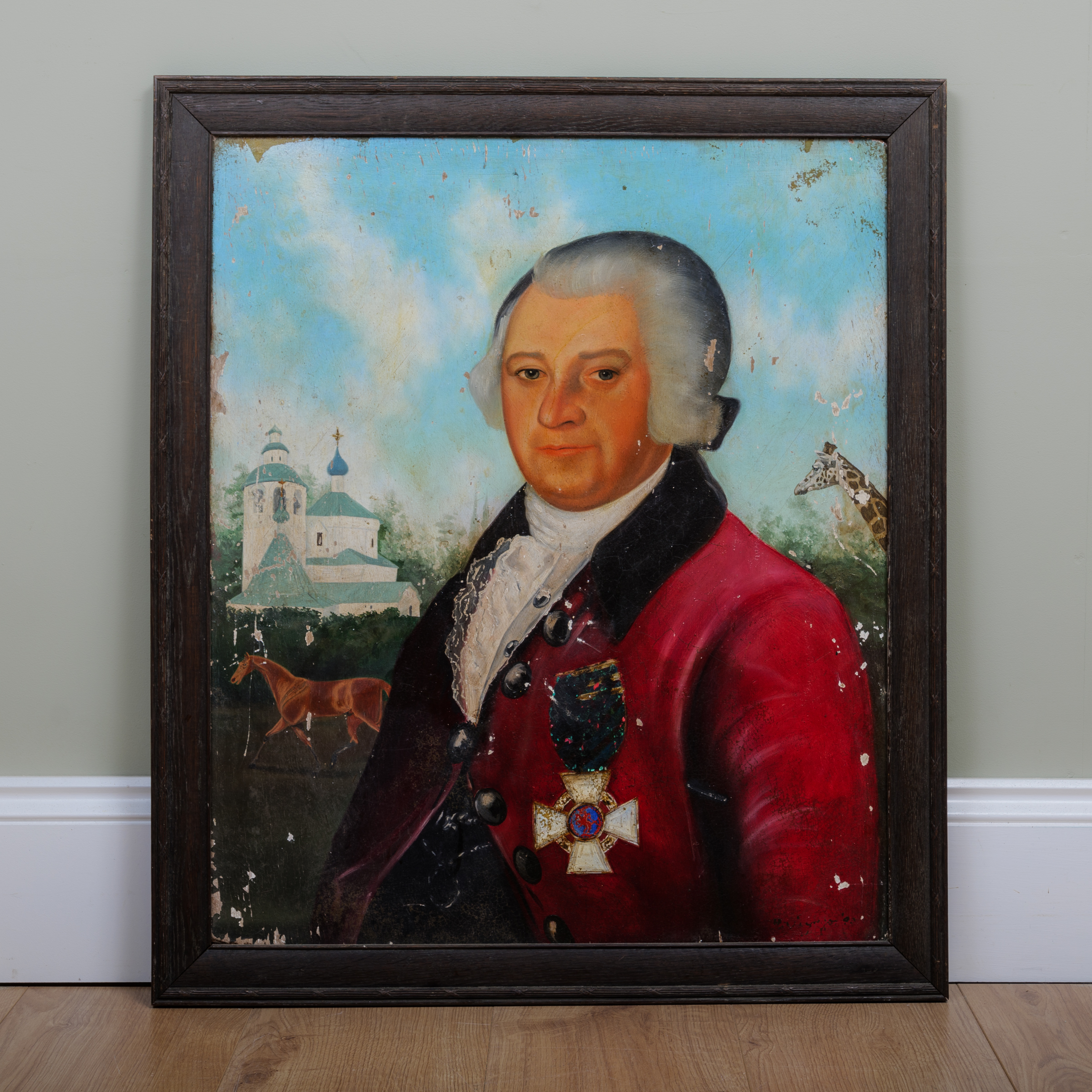 Appraisal: A decorative late th century portrait of a Georgian nobleman