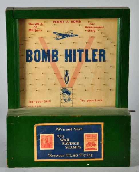 Appraisal: Rare Bomb Hitler Skill Game Description One of many patriotic