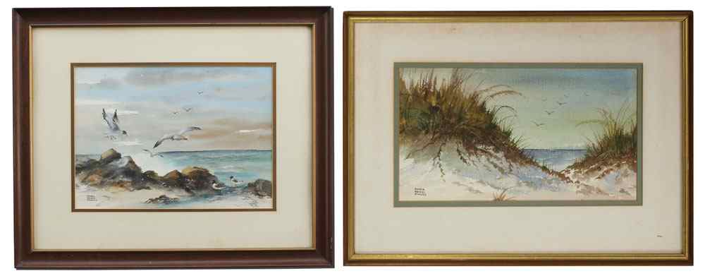 Appraisal: EVANS Dora Reed American th C PC Painting lot to