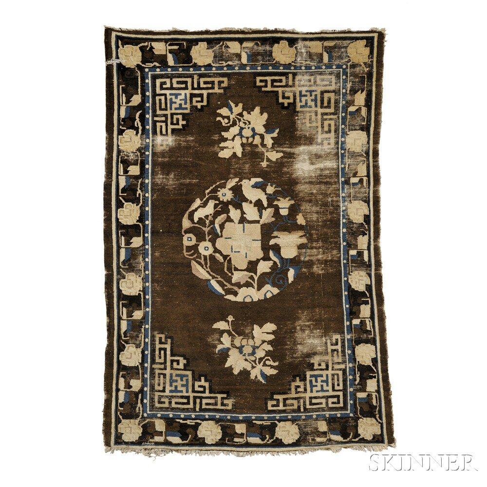 Appraisal: Chinese Rug mid- th century the cream beige and royal