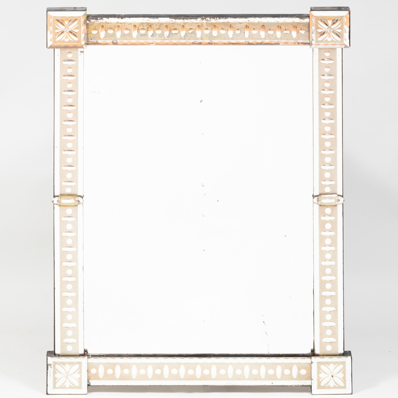 Appraisal: Contemporary Murano Glass and Sand Mirror ft in x in