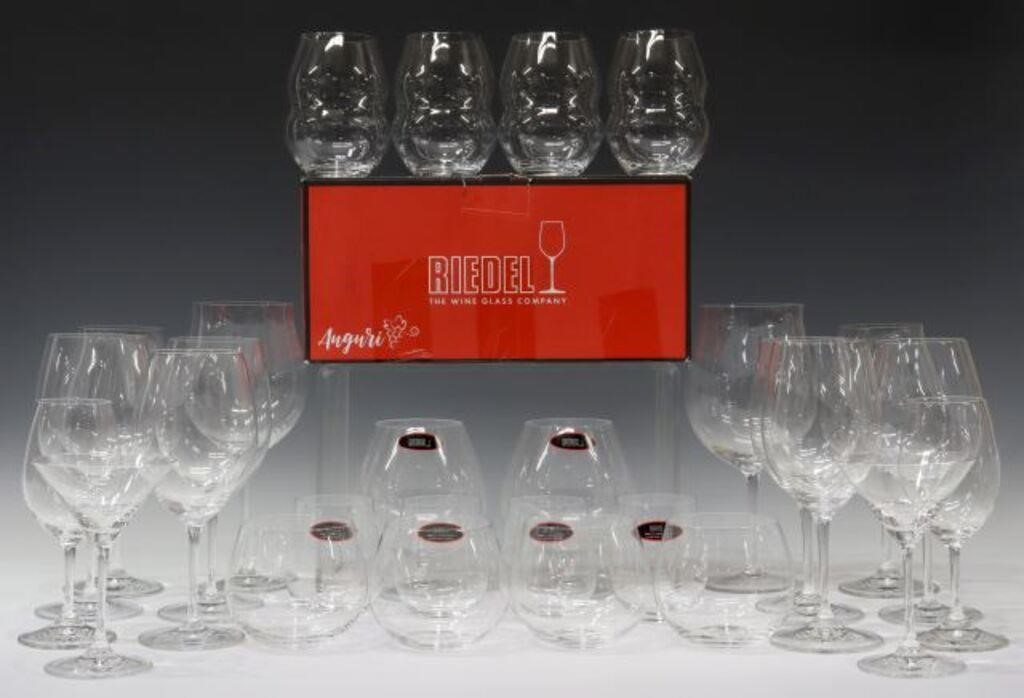 Appraisal: lot of Riedel colorless glass drinkware all having acid-etched maker's