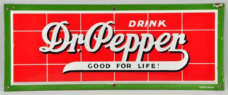 Appraisal: s Porcelain Dr Pepper Sign Description Only light soiling a