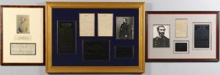 Appraisal: Civil War Generals Signatures Framed Autographs of Civil War Generals