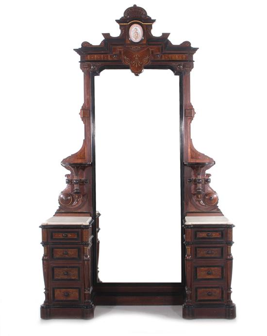 Appraisal: Renaissance Revival gilt-walnut dressing table attrib Pottier Stymus New York