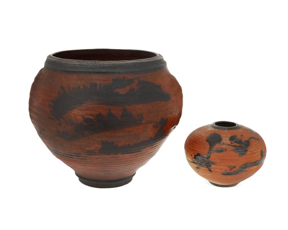 Appraisal: Otto Heino - American Two works A wood fired vessel