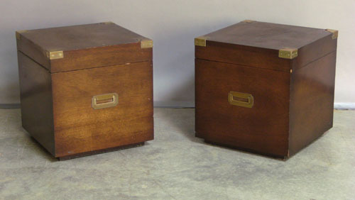 Appraisal: Pair of English mahogany boxes h w