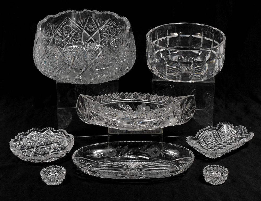 Appraisal: PIECE COLLECTION OF CUT GLASS An assembled collection of pieces