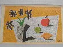 Appraisal: A Hockney print the verso stamped '' Two Apples One