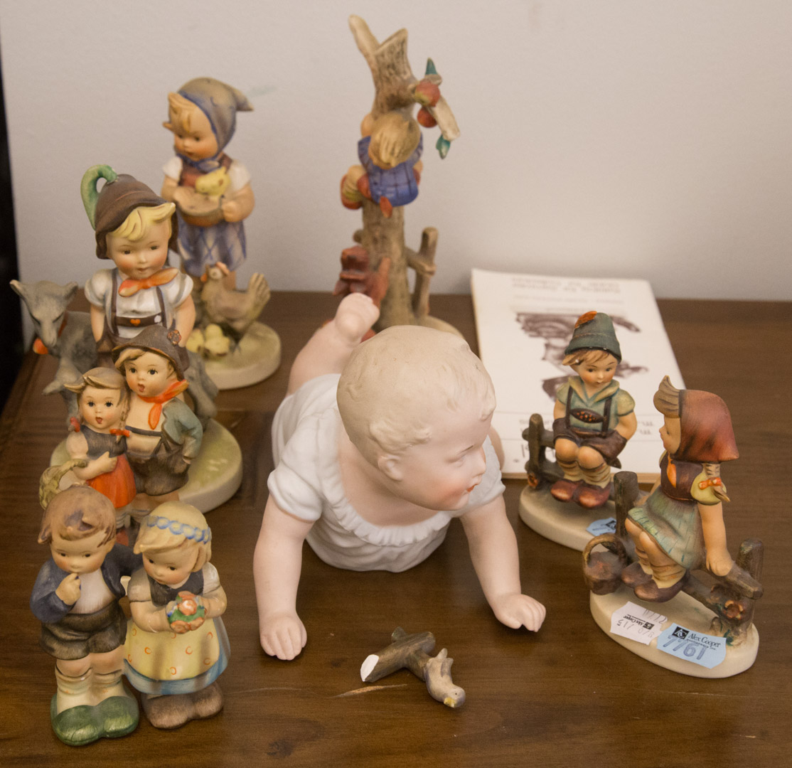 Appraisal: Hummel figures and bisque piano baby