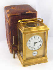 Appraisal: A French gilt brass carriage clock striking on the hour