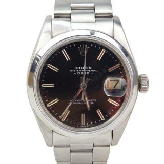 Appraisal: Vintage Rolex Date Stainless Steel Oyster Bracelet Watch with Black