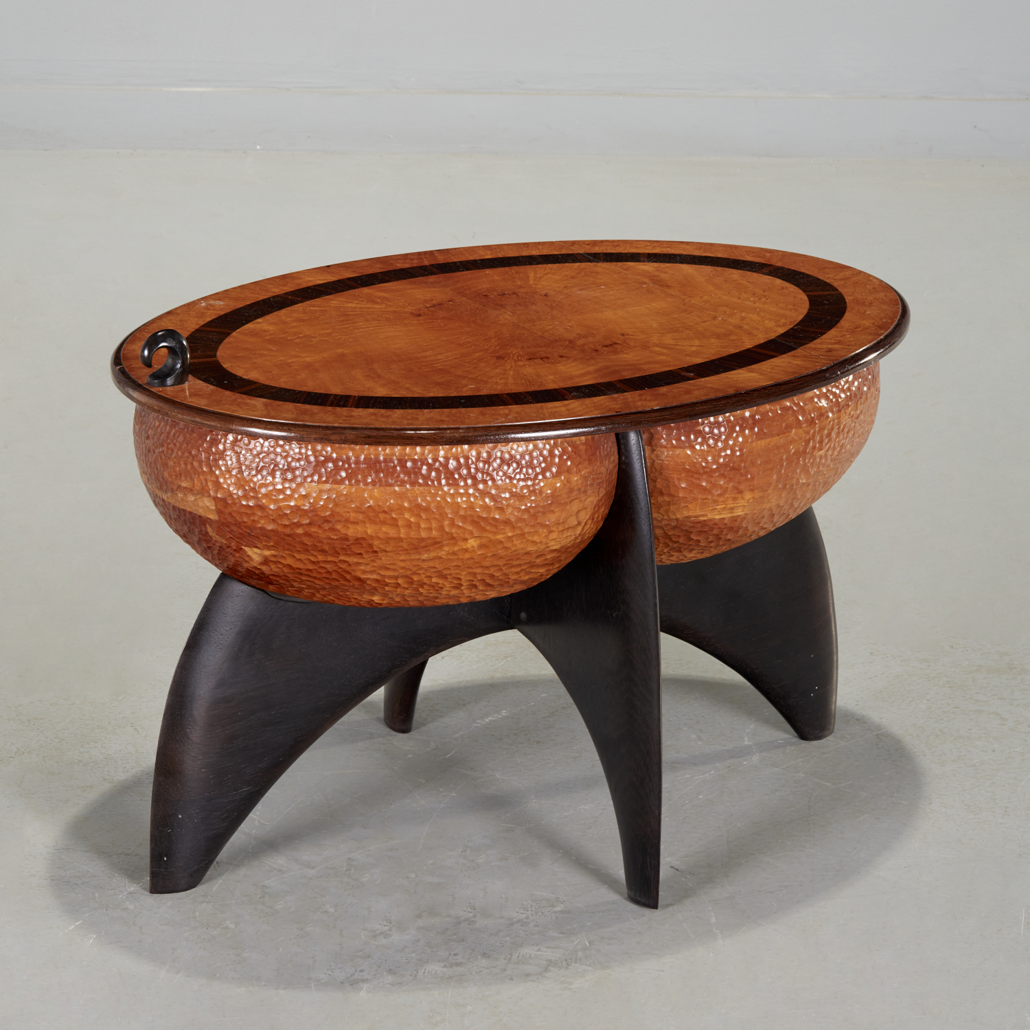 Appraisal: JOE TRACY STORAGE COFFEE TABLE EX-MUSEUM Joseph Tracy Mt Desert