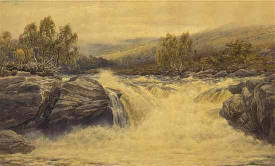 Appraisal: Augustus Walford Weedon British - Rushing Falls watercolor and pencil