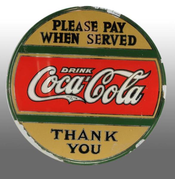 Appraisal: Reverse-On-Glass Coca-Cola Back Bar Mirrored Sign Description s A few