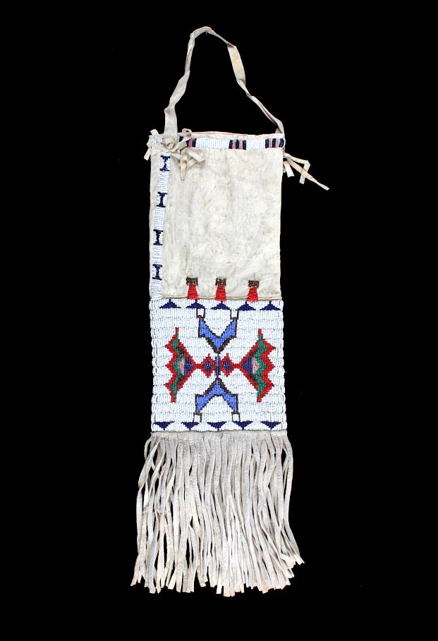 Appraisal: Lakota Sioux Beaded Pipe Bag circa The lot features an