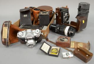 Appraisal: Two box lots to include Zeiss Ikon Contaflex Synchro-Compur camera