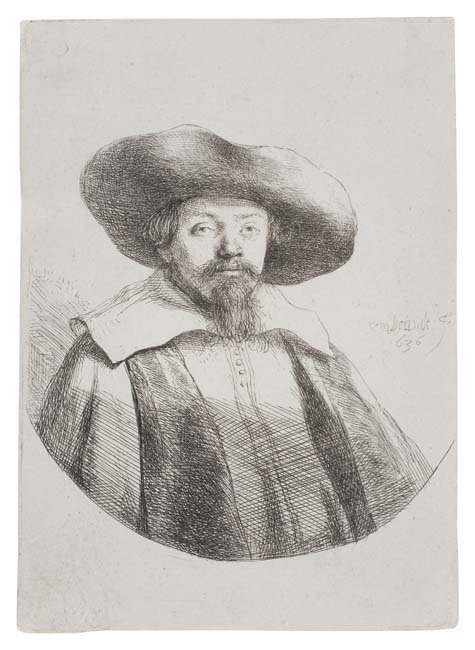 Appraisal: REMBRANDT VAN RIJN Samuel Manasseh Ben Israel Etching x mm