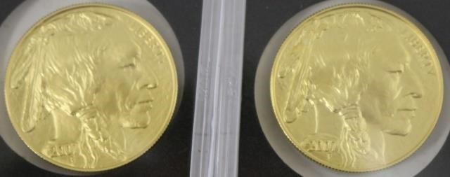 Appraisal: TWO INDIAN HEAD OZ EACH GOLD COINS UNCIRCULATED