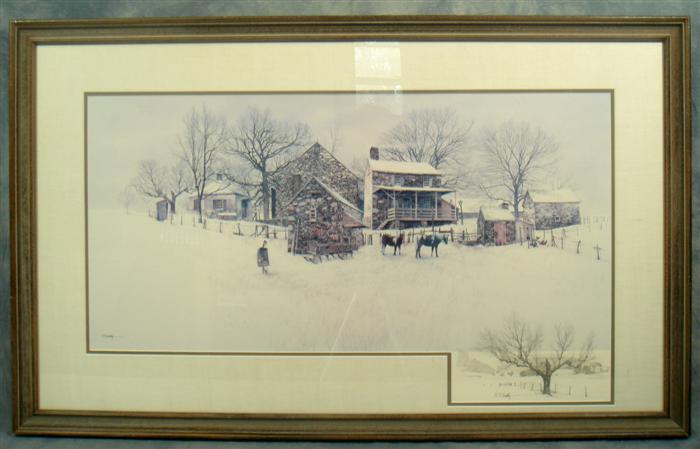 Appraisal: Peter Sculthorpe b PAFA LE print Horses in Front of