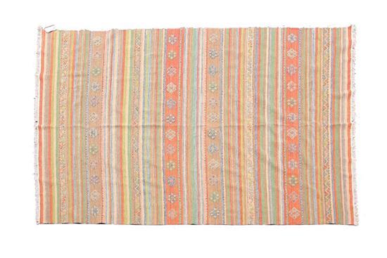 Appraisal: KILIM China th century Striped ground ' x '