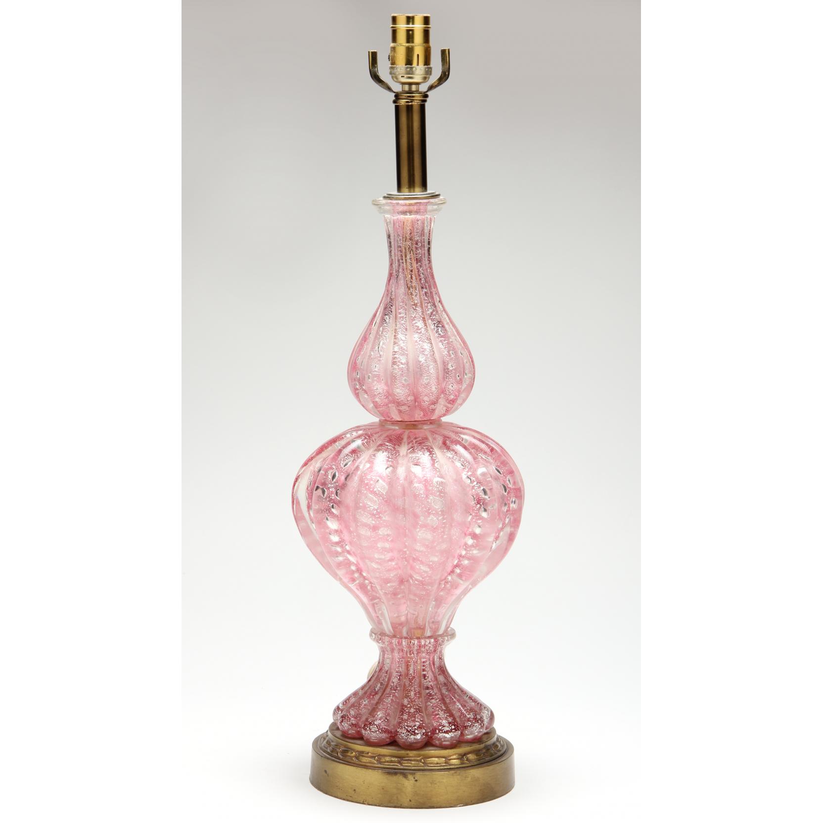 Appraisal: Murano Art Glass Table Lamp att Seguso Design for Marbro