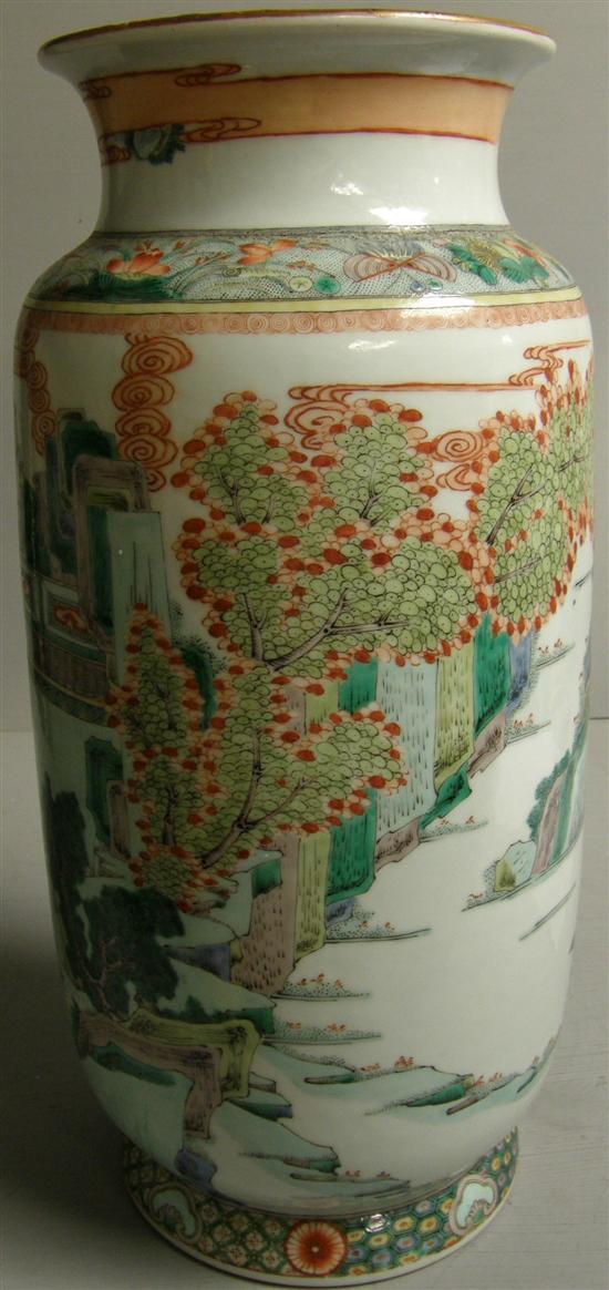 Appraisal: th century Chinese vase decorated with figures gardens etc h