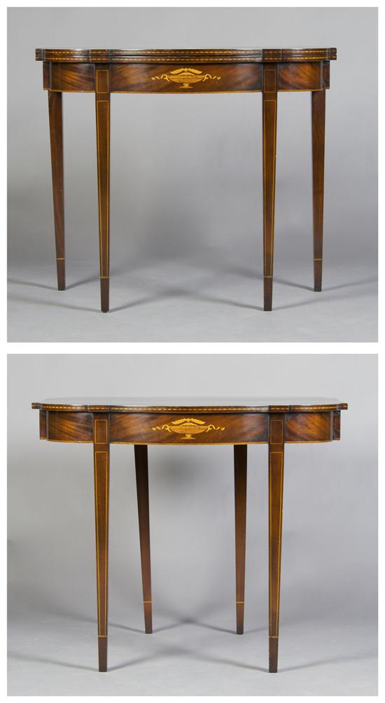 Appraisal: An Inlaid Mahogany Games Table Height x width x depth