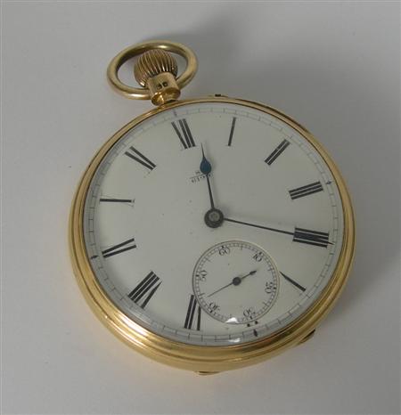 Appraisal: An ct gold cased open faced pocket watch the movement