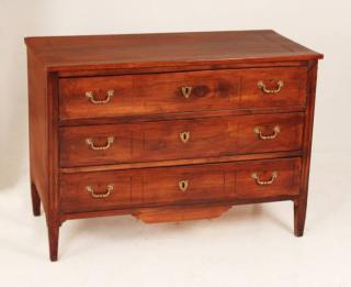 Appraisal: TH C ITALIAN WALNUT NEOCLASSICAL INLAID COMMODE TH C ITALIAN