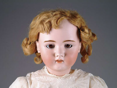 Appraisal: OPEN-MOUTH GERMAN MKD - This large open-mouth doll with brown