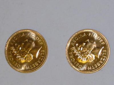 Appraisal: TWO ELIZABETH II GOLD SOVEREIGNS