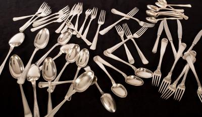 Appraisal: A matched set of Danish flatware various dates and makers